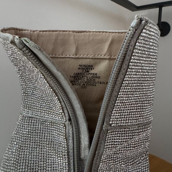 Steve Madden Winona Rhinestone Mid-Calf Booties size 7.5 fits like 7 - Picture 5 of 6